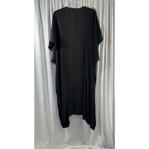 Boho Robe, Beach Cover up, Beach Robe, Black, Sz: OS, 83-15 - Picture 7 of 9